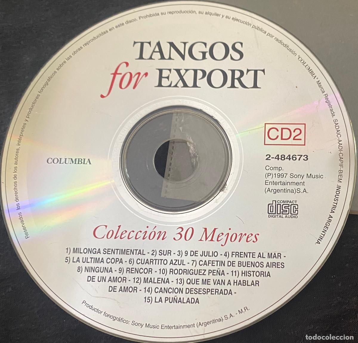 CDs de m&uacute;sica: 'Tangos for Export'. Astor Piazzola, H&eacute;ctor Varela, Mar&iacute;a Gra&ntilde;a etc. 15 temas. En funda transparente