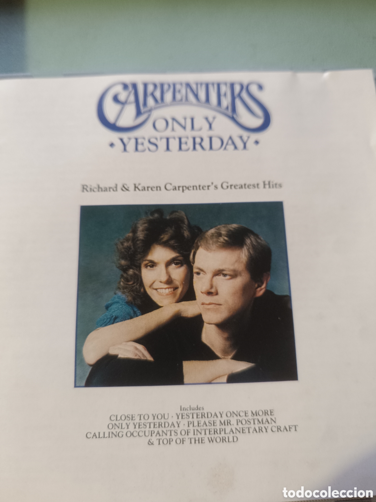 CDs de m&uacute;sica: Carpenters &ndash; Only Yesterday - Richard & Karen Carpenter's Greatest Hits