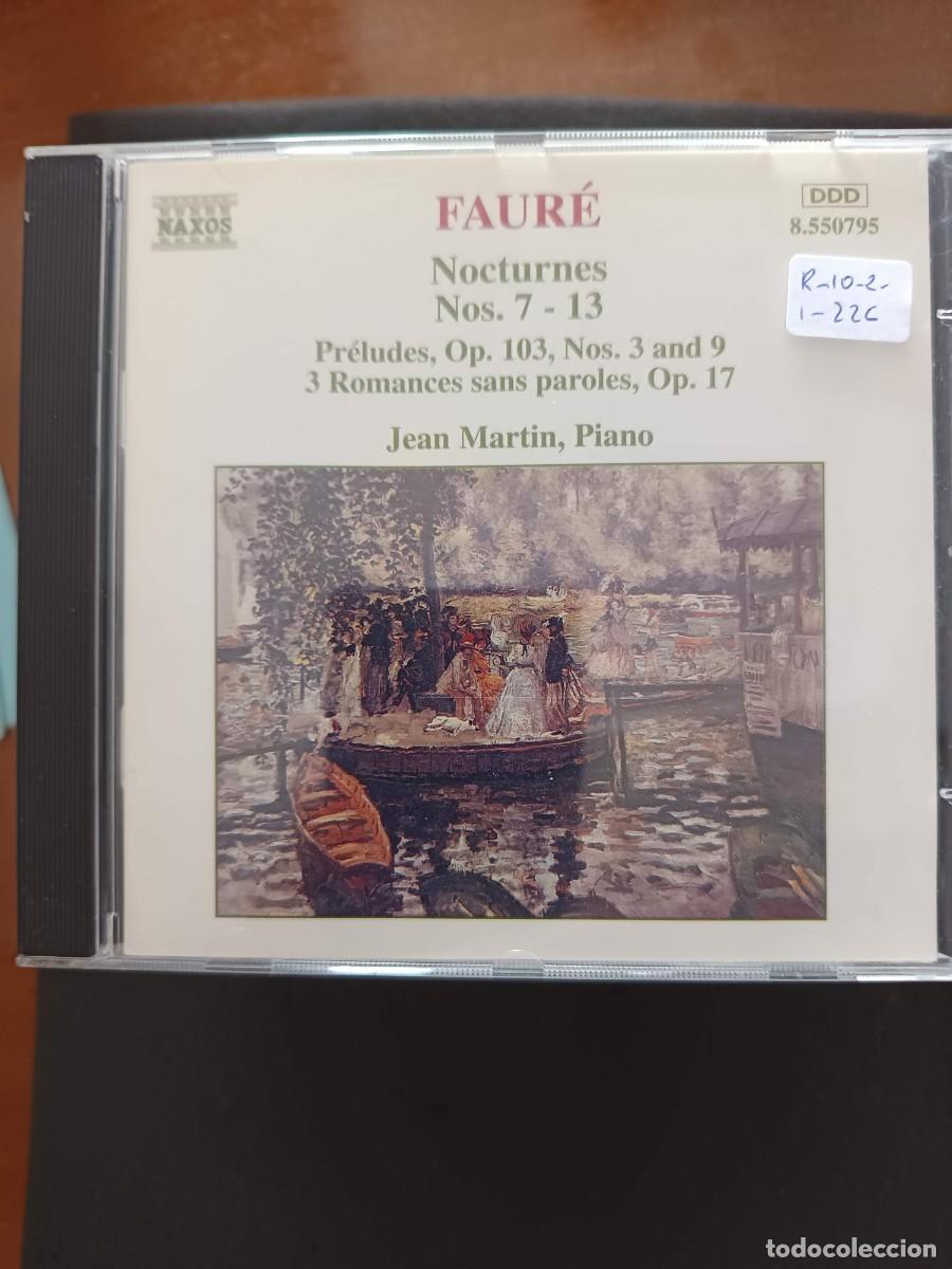 CDs de m&uacute;sica: FAUR&Eacute;: NOCTURNES N&ordm;S 7-13 / PR&Eacute;LUDES, OP. 103, N&ordm;S 3 AND 9 / 3 ROMANCES SANS PAROLES, OP 17.