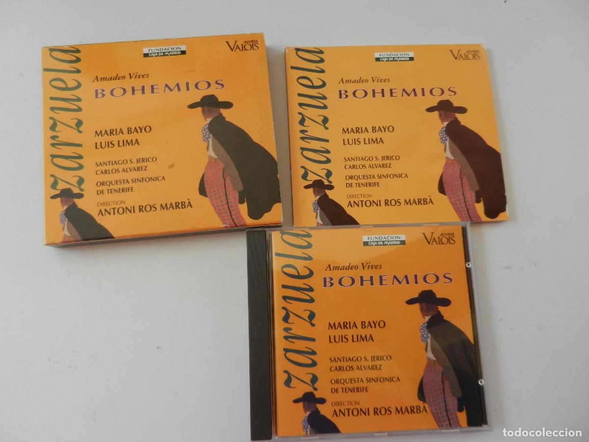 CDs de m&uacute;sica: BOHEMIOS - AMADEO VIVES - ANTONI ROS MARB&Aacute; - CD+ LIBRETO - ZARZUELA -Valois (1994)