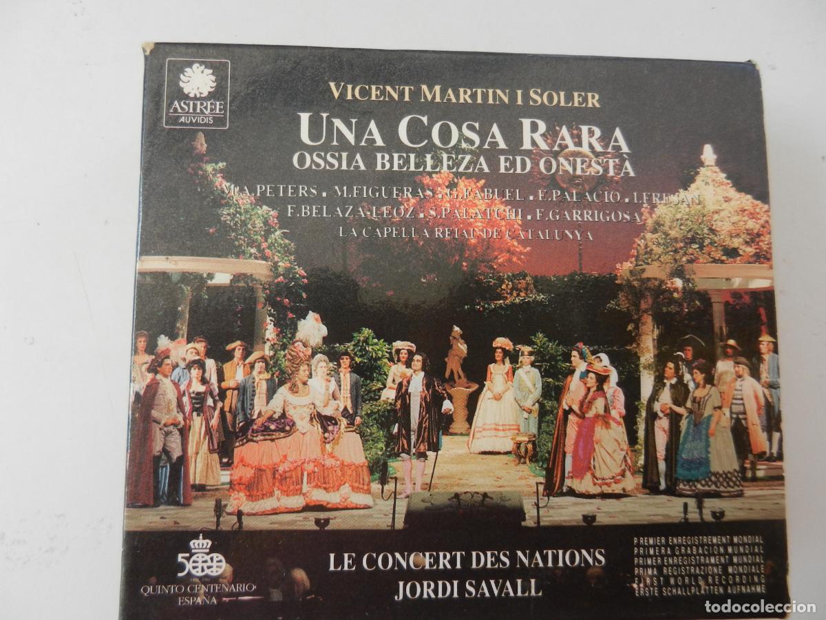 CDs de m&uacute;sica: UNA COSA RARA - VICENT MARTIN I SOLER - JORDI SAVALL - LES CONCERT DES NATIONS - 3 CD,S+LIBRETO