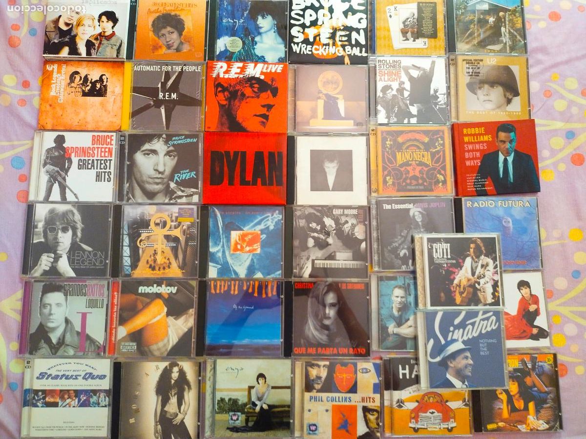 CDs de m&uacute;sica: LOTE 37 CDS- BOB DYLAN, BRUCE SPRINGSTEEN, ROLLING STONES, U2, PRINCE, CREEDENCE, LOQUILLO, etc.