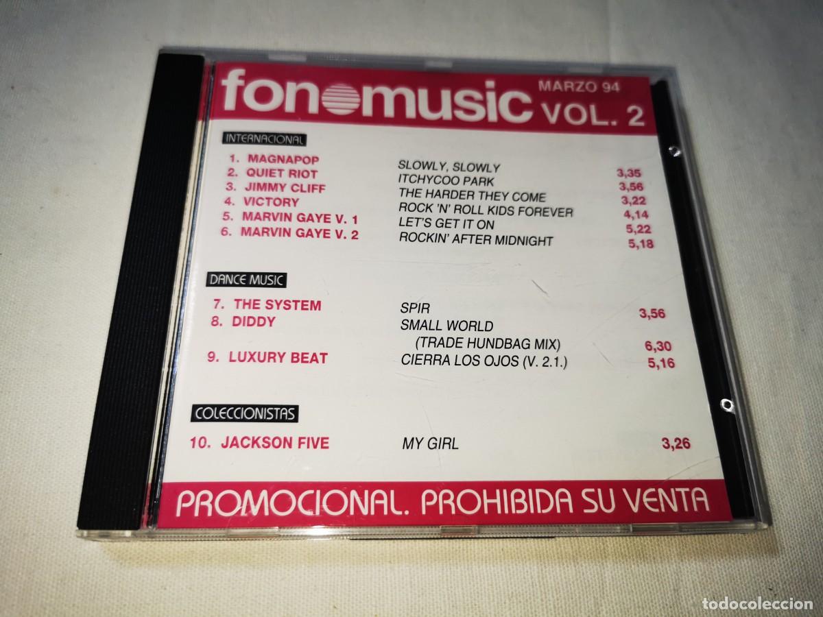 CDs de m&uacute;sica: FONOMUSIC Vol. 2 CD ALBUM PROMO DEL A&Ntilde;O 1994 ALEJANDRO CONDENLOS CALIS MARIA GRACIA 19 TEMAS