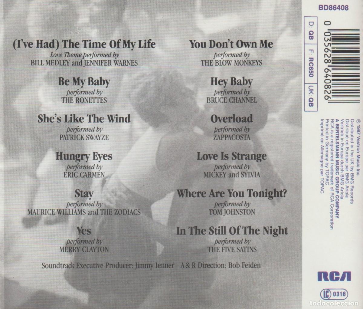 CDs de m&uacute;sica: DIRTY DANCING. BANDA SONORA ORIGINAL. CD. - Foto 2