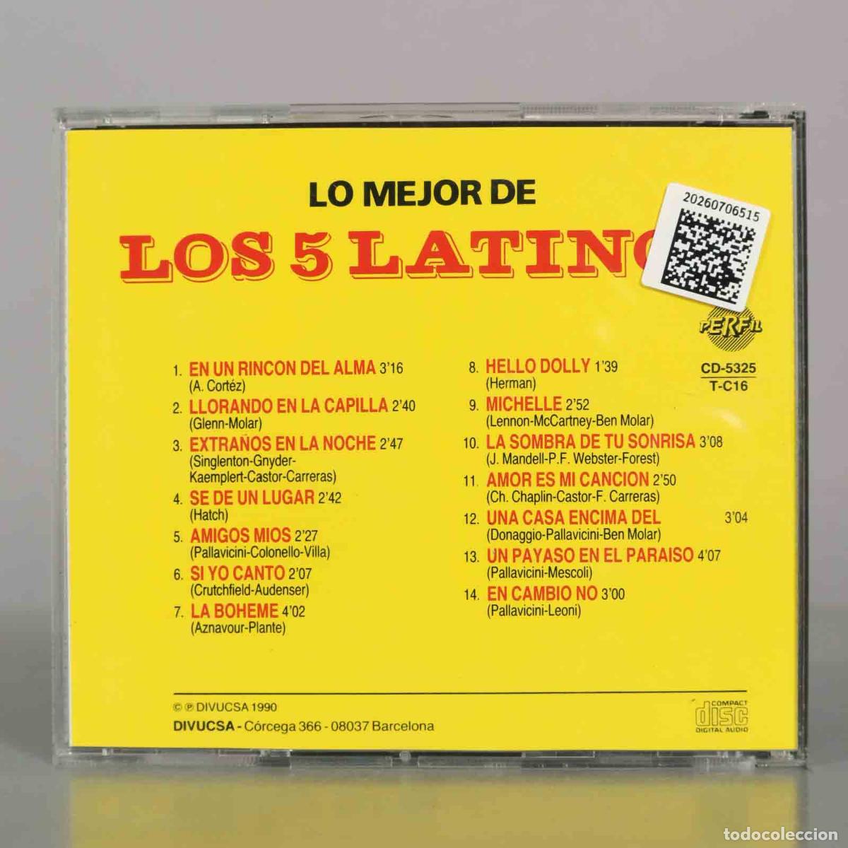 CDs de m&uacute;sica: CD. Lo mejor de Los 5 Latinos - Foto 2