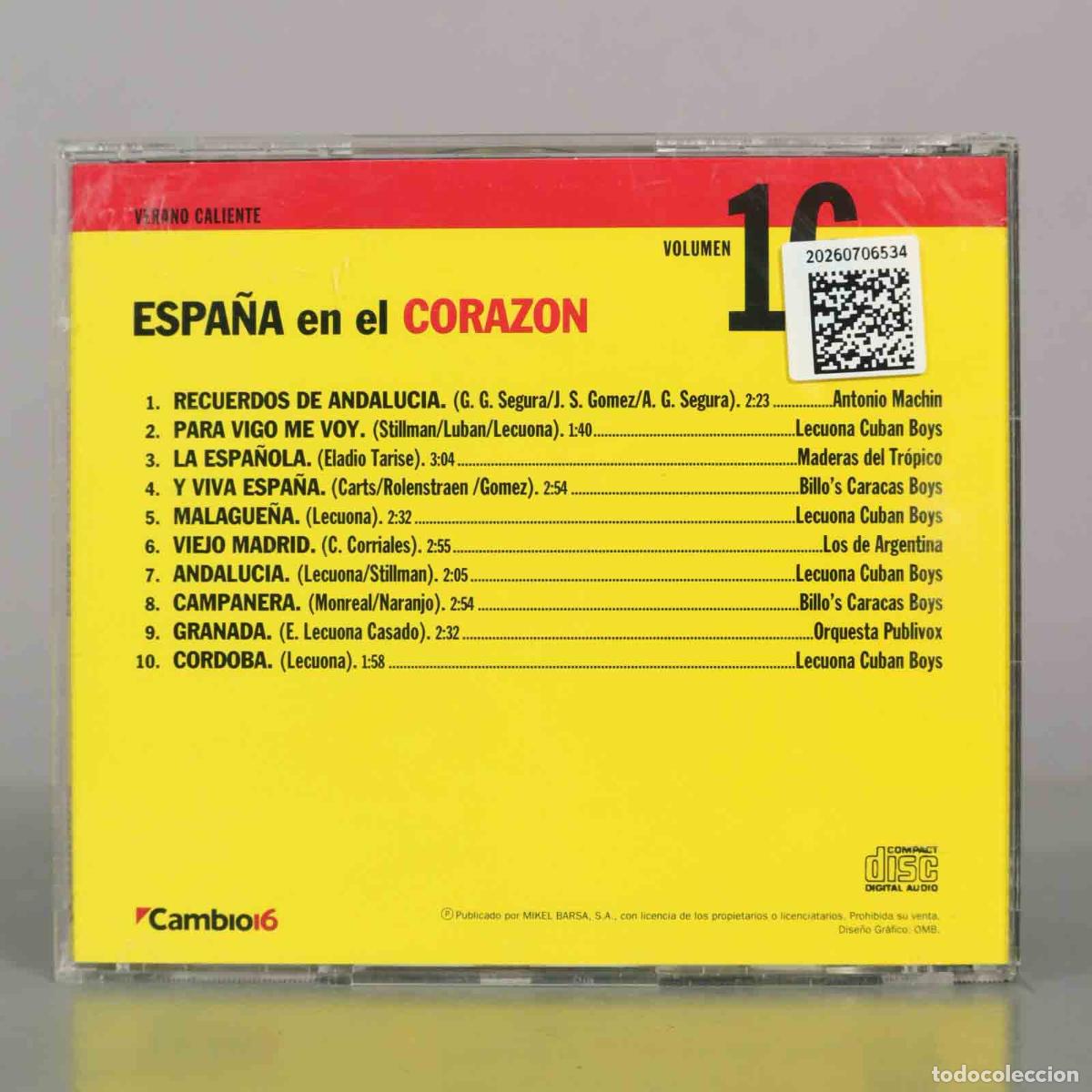 CDs de m&uacute;sica: CD. Espa&ntilde;a en el Coraz&oacute;n - Verano Caliente - Foto 2