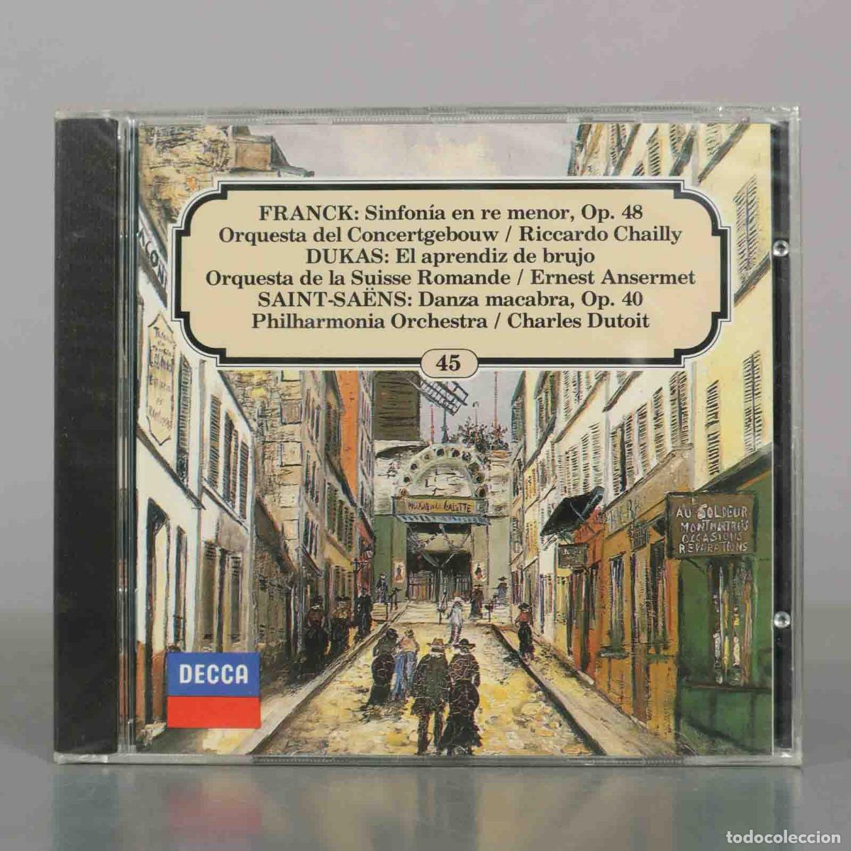 Music CDs: CD. Sinfon&iacute;a en re menor - El aprendiz de brujo - Danza macabra - C&eacute;sar Franck, Paul . PRECINTADO