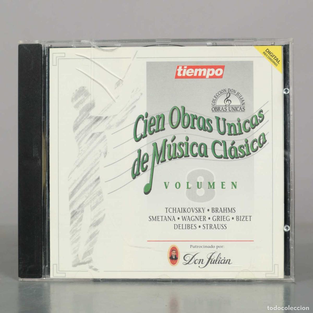 CDs de m&uacute;sica: CD. Cien Obras Unicas de Musica Clasica Volumen 8 - Tchaikovsky, Brahms, Smetana, Wagner, Grieg,