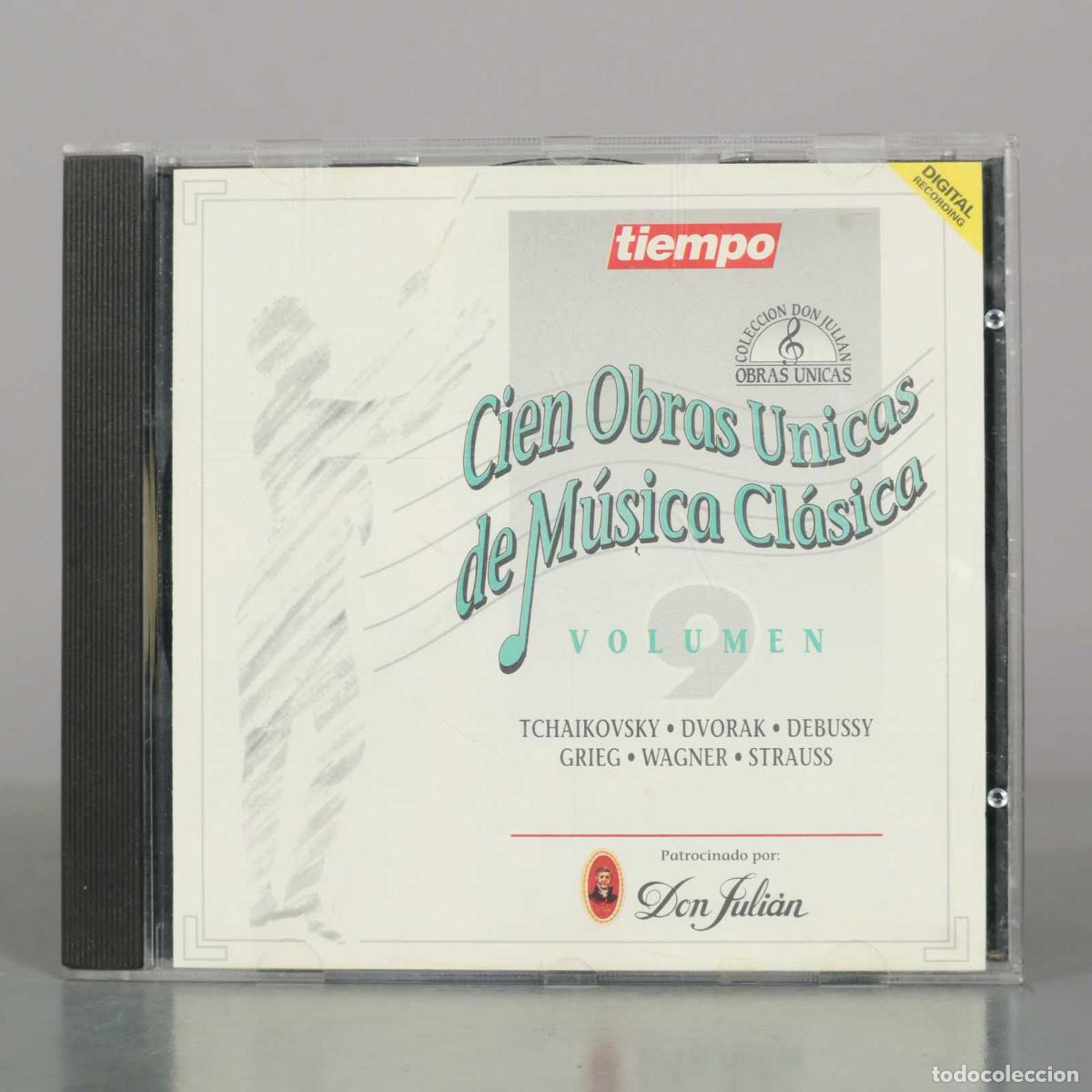 CDs de m&uacute;sica: CD. Cien Obras Unicas de Musica Clasica - Volumen 9 - Tchaikovsky, Dvorak, Debussy, Grieg, Wagner,