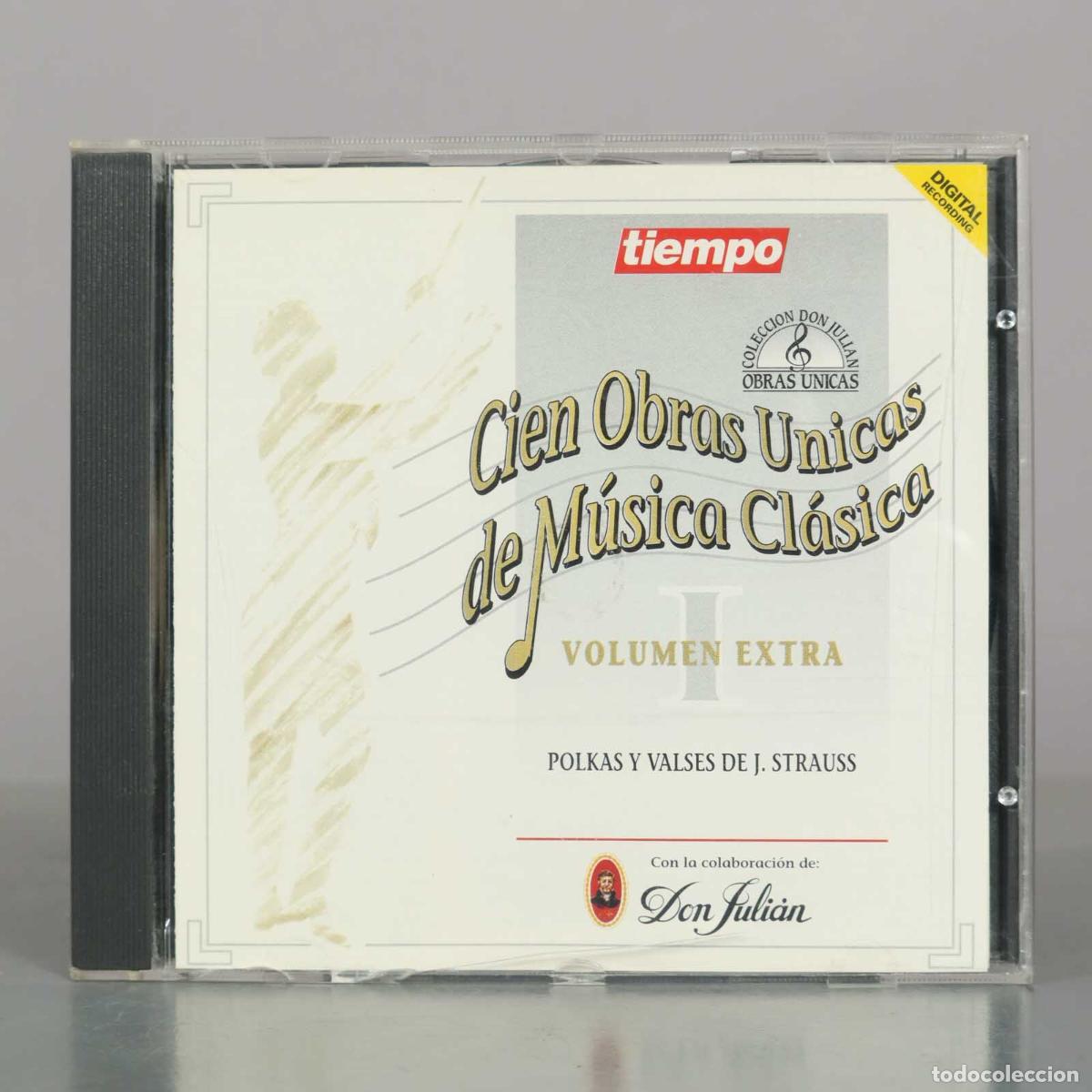 CDs de m&uacute;sica: CD. Cien Obras Unicas de Musica Clasica - Volumen Extra I - Polkas y Valses de J. Strauss - Tiempo