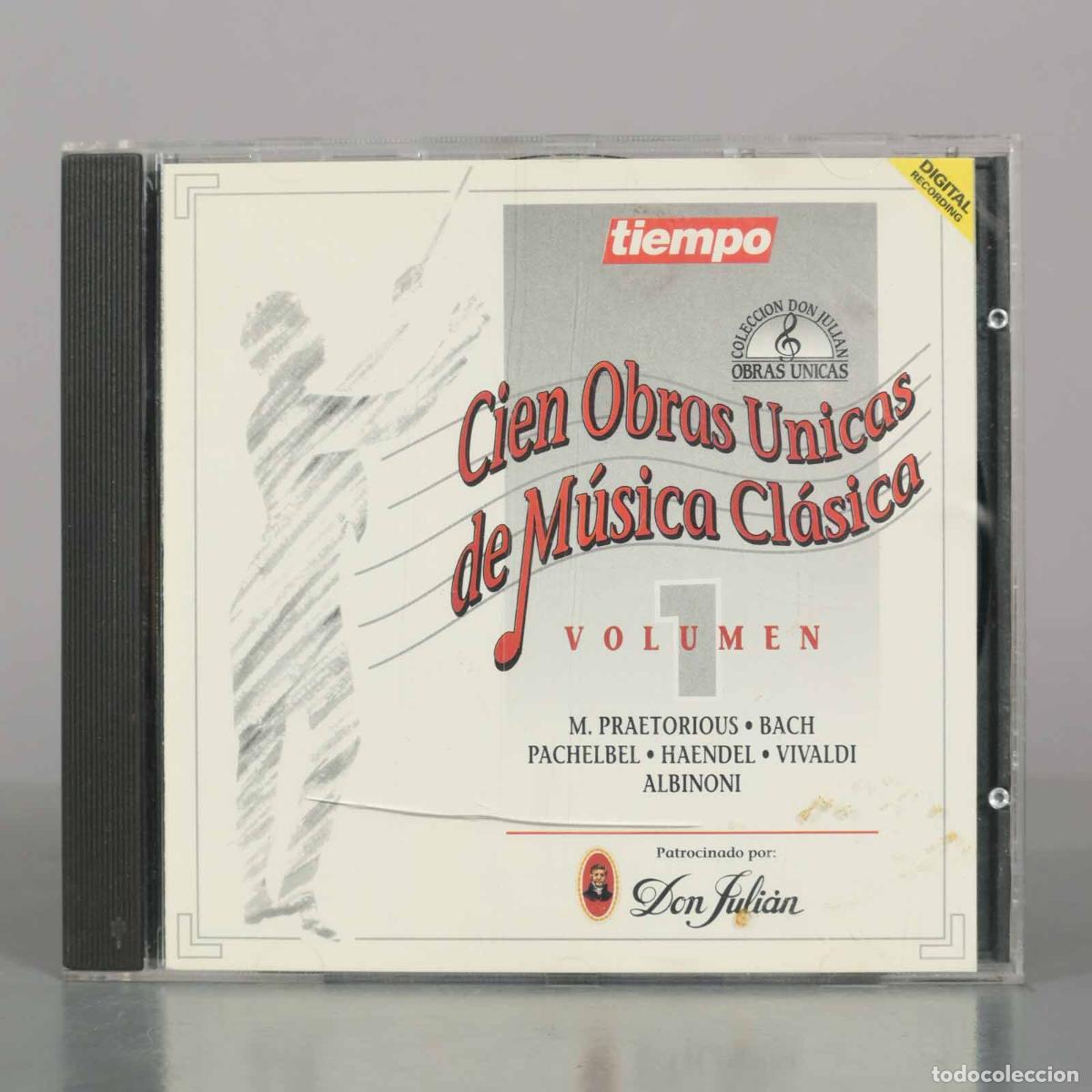CDs de m&uacute;sica: CD. Cien Obras Unicas de Musica Clasica - Volumen 1 - M. Praetorius, Bach, Pachelbel, Haendel,