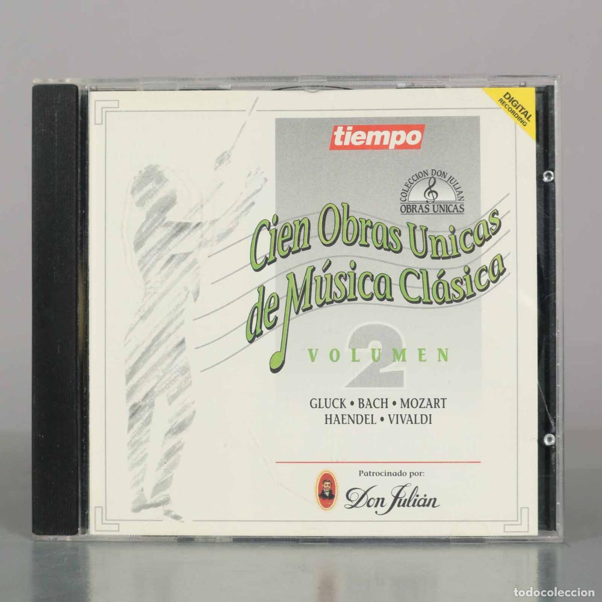 CDs de m&uacute;sica: CD. Cien Obras Unicas de Musica Clasica Volumen 2 - Gluck, Bach, Mozart, Haendel, Vivaldi - Tiempo