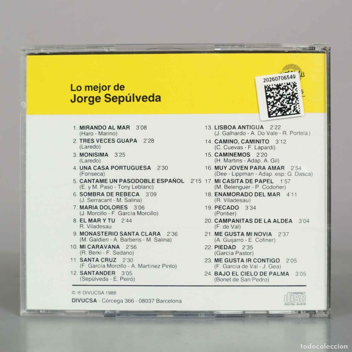 CDs de m&uacute;sica: CD. Lo mejor de - Jorge Sep&uacute;lveda - Foto 2