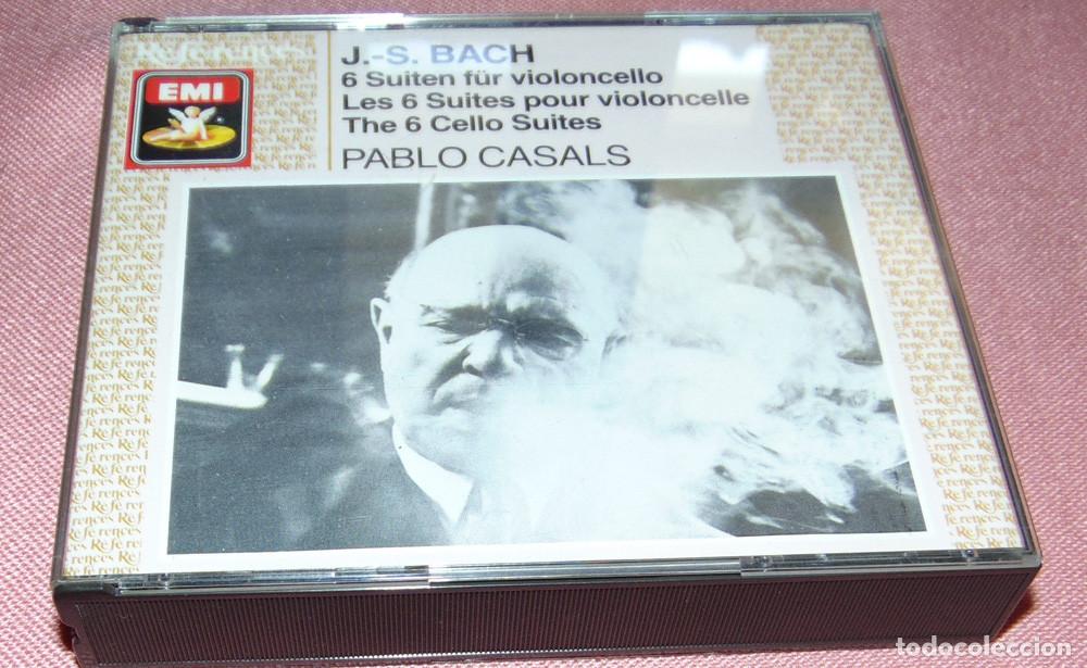 CDs de m&uacute;sica: J.S.BACH - 6 CELLO SUITES - PABLO CASALS - 2 CD SET EMI - MADE IN U.K. -