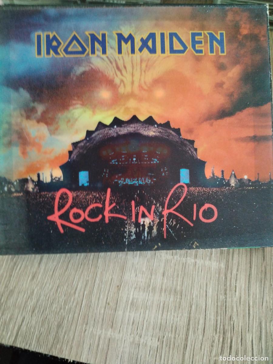 CDs de m&uacute;sica: Iron maiden- rock in rio- doble CD-caja de cart&oacute;n halografica