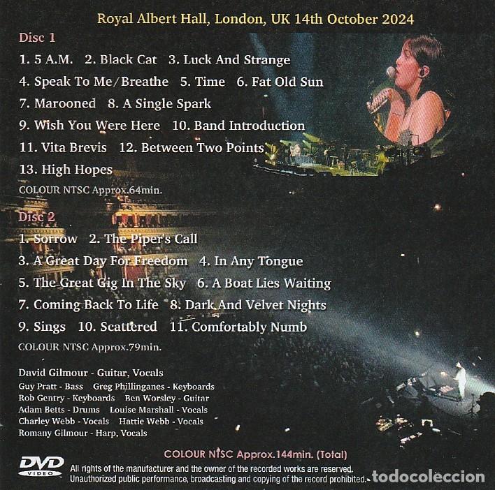 CDs de m&uacute;sica: 2 DVDs - David GILMOUR - Live RAH 2024 - Foto 2
