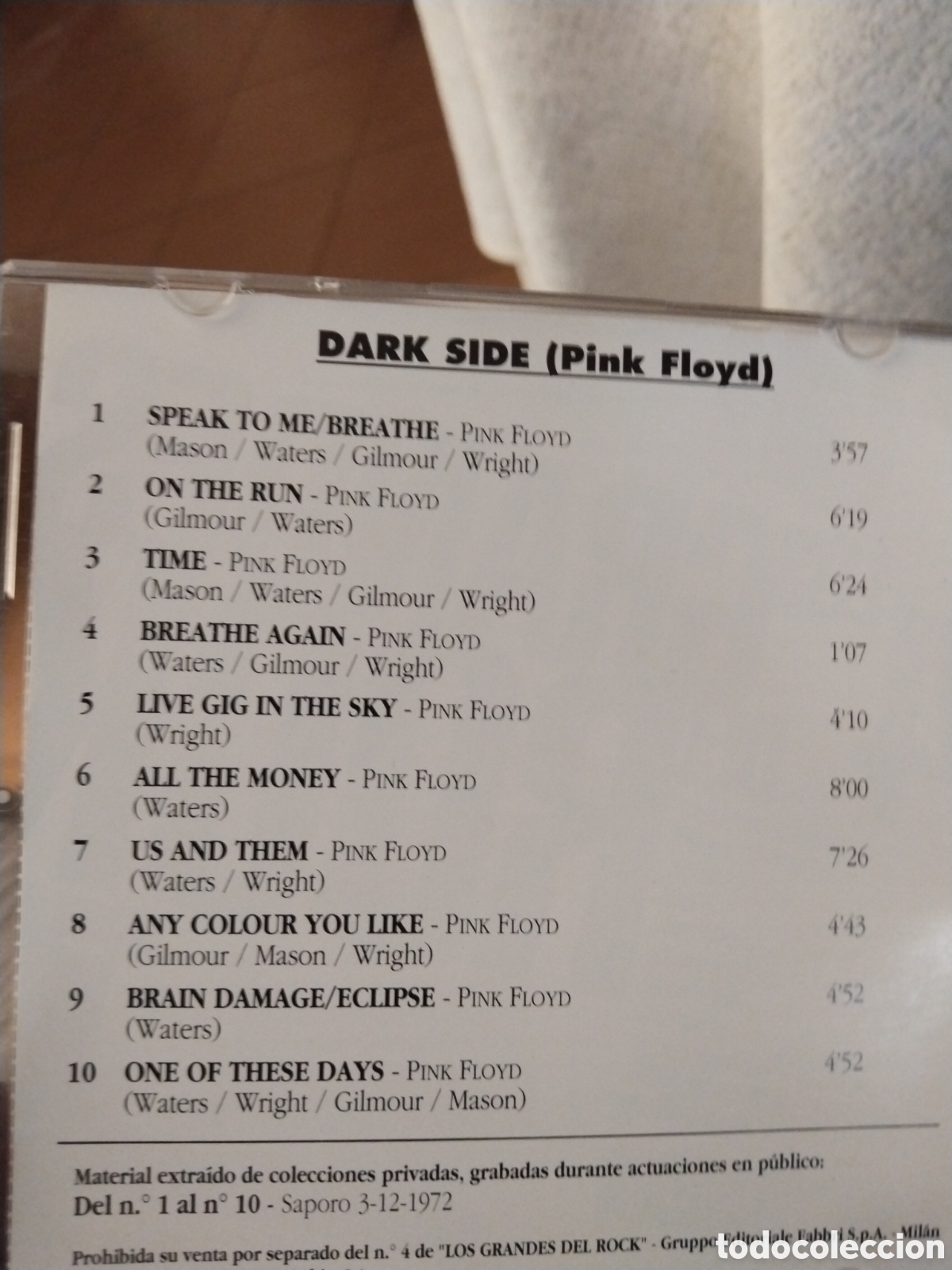 CDs de m&uacute;sica: Pink Floyd dark side cd directo - Foto 2
