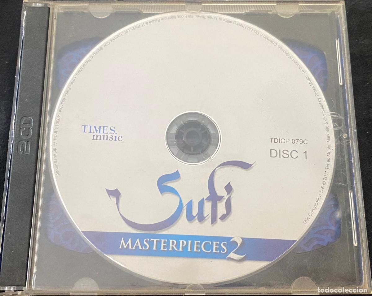 CDs de m&uacute;sica: 'Sufi Masterpieces 2'. Word music. M&uacute;sica &aacute;rabe e hind&uacute;. 2 CDs. 20 temas. 2011. Sin car&aacute;tula.
