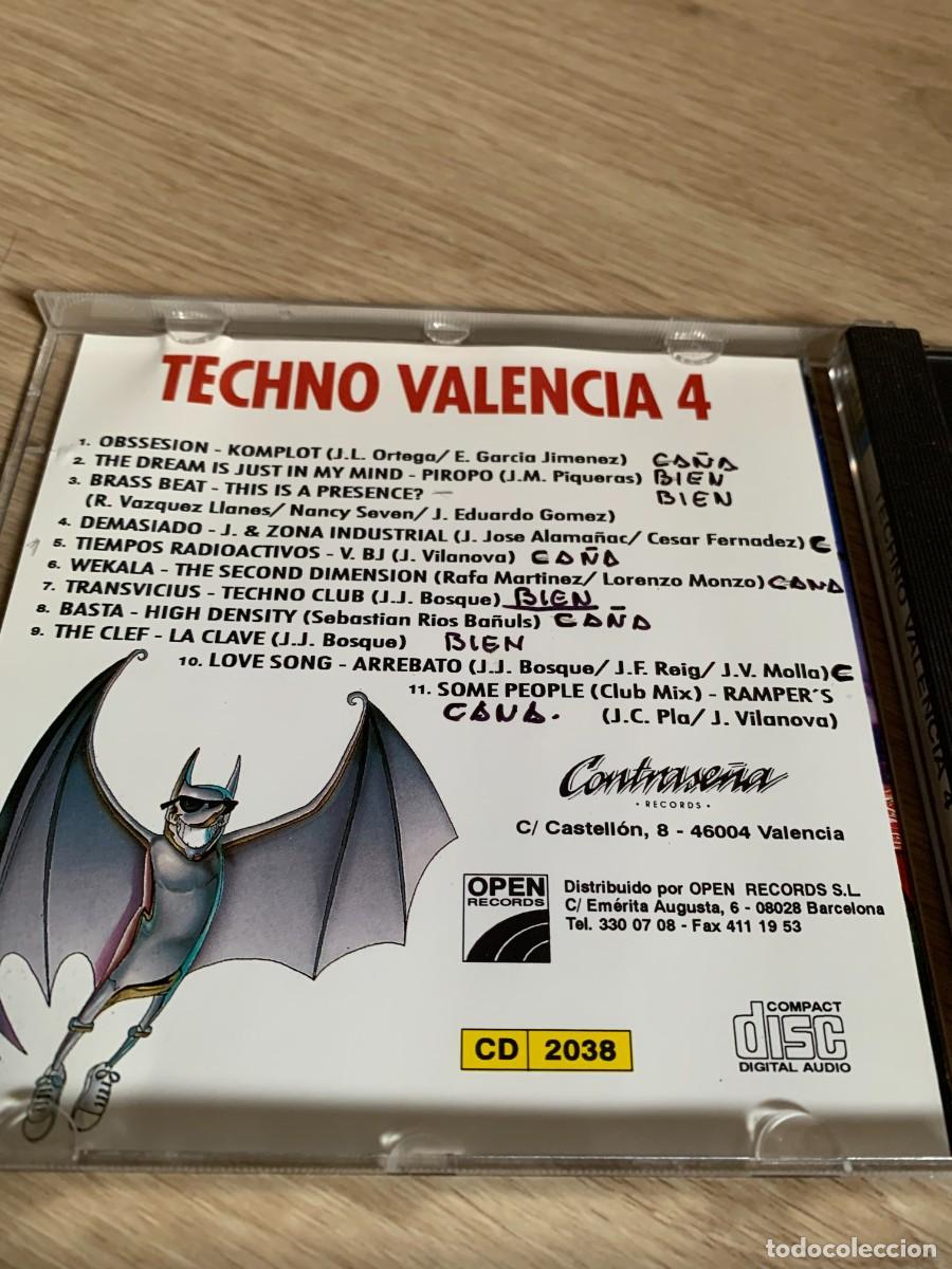 CDs de m&uacute;sica: CD. TECHNO VALENCIA 4. BUENA CONSERVACION - Foto 4