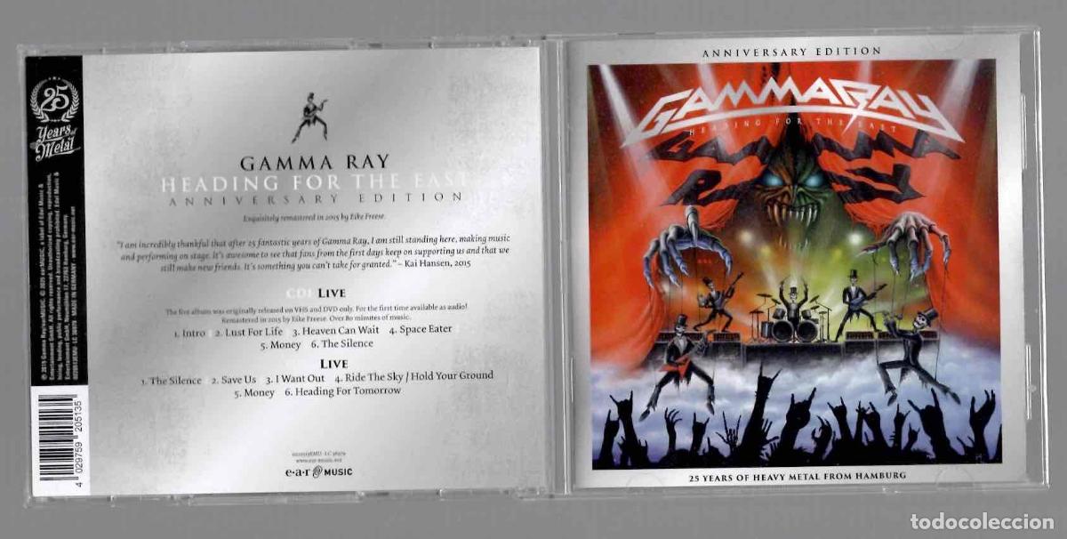 CDs de m&uacute;sica: CD GAMMA RAY HEADING FOR THE EAST ANNIVERSARY EDITION. EAR MUSIC 2025