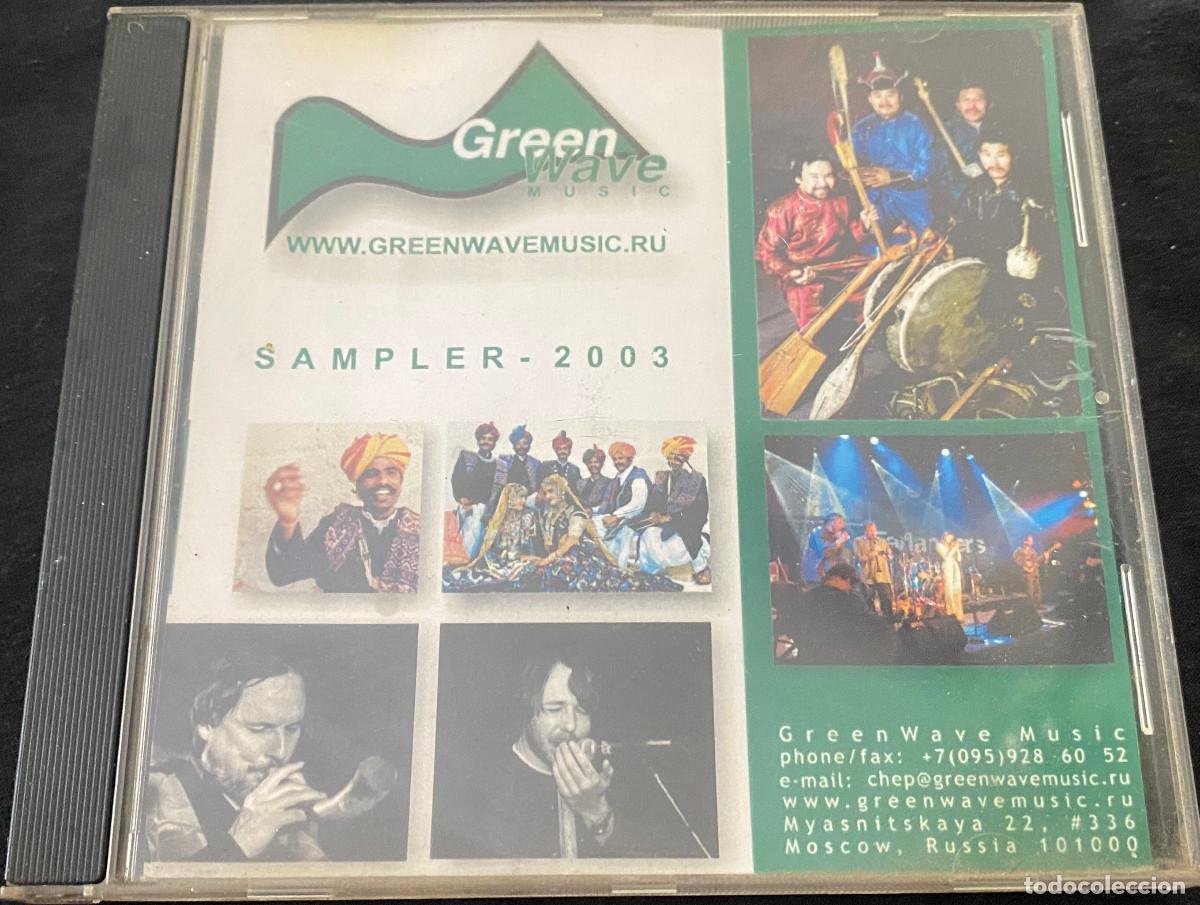 CDs de m&uacute;sica: 'Green Wave Music - Sampler 2003'. Word music de India y Rusia. 13 temas. 1998. Buen estado.