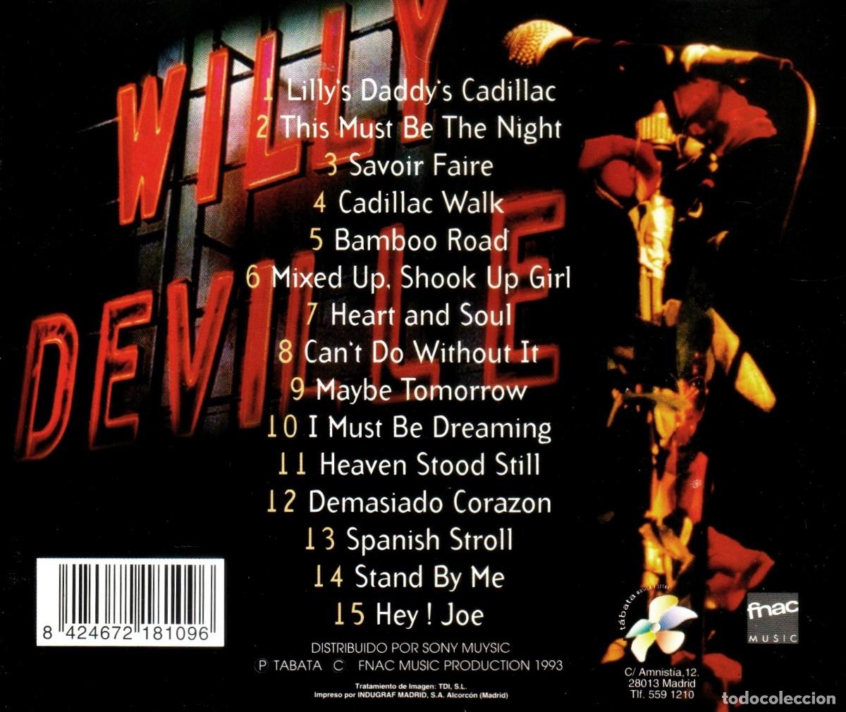 CDs de m&uacute;sica: WILLY DEVILLE. LIVE. LARGA DURACION. CD. - Foto 2