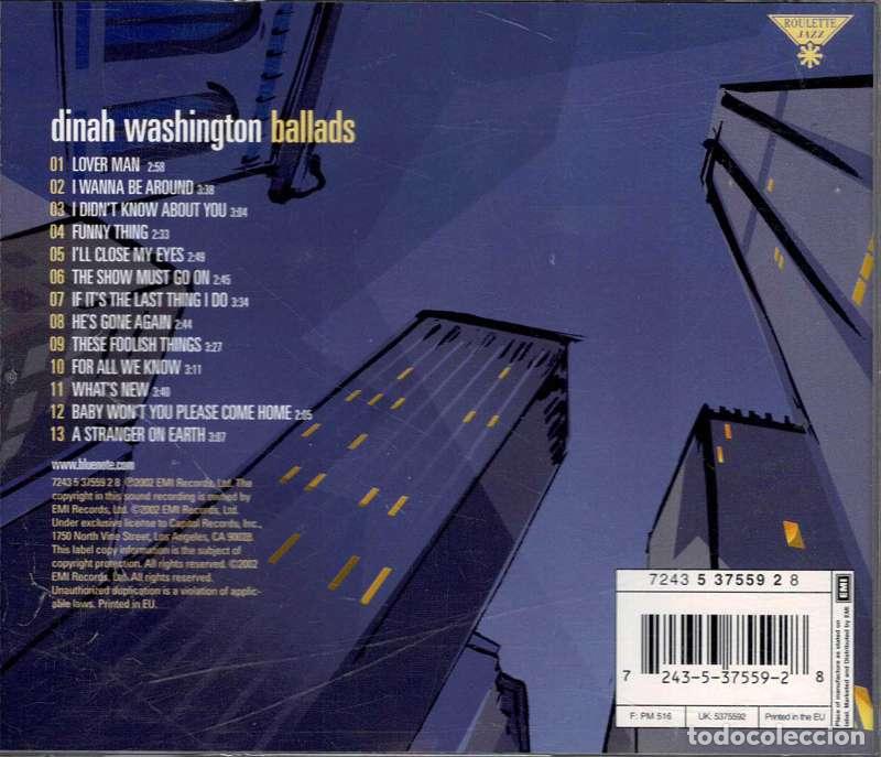 CDs de m&uacute;sica: Dinah Washington - Ballads. CD - Foto 2