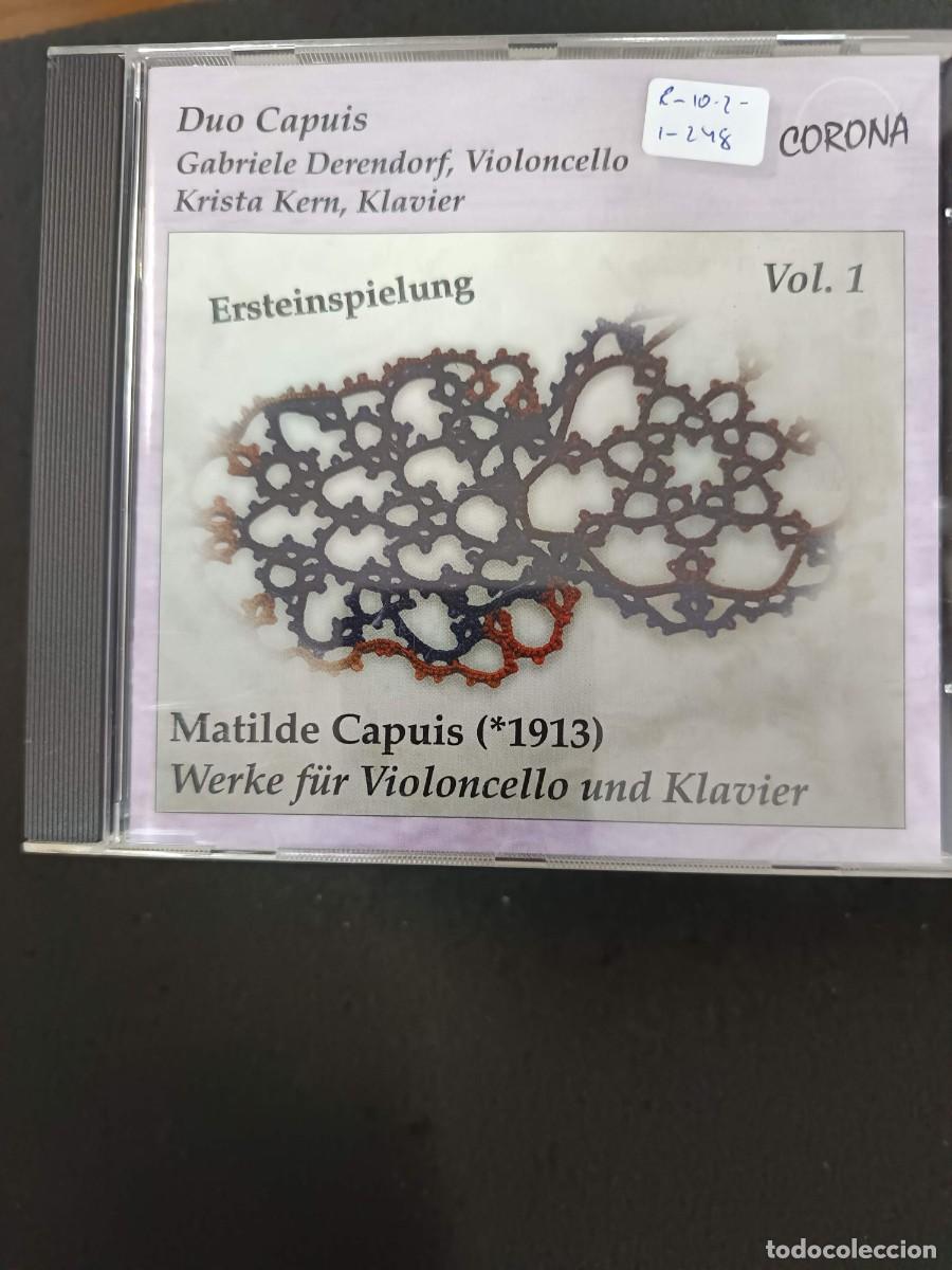 CDs de m&uacute;sica: MATILDE CAPUIS: WERKE F&Uuml;R VIOLONCELLO UND KLAVIER. DUO CAPUIS: GABRIELE DERENDORF (VIOLONCELLO), KRI