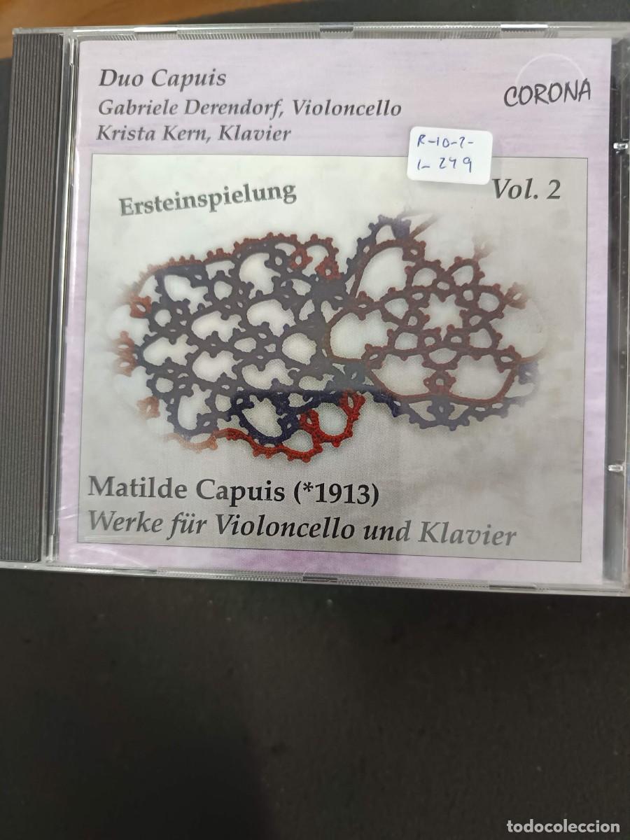 CDs de m&uacute;sica: MATILDE CAPUIS: WERKE F&Uuml;R VIOLONCELLO UND KLAVIER. DUO CAPUIS: GABRIELE DERENDORF (VIOLONCELLO), KRI
