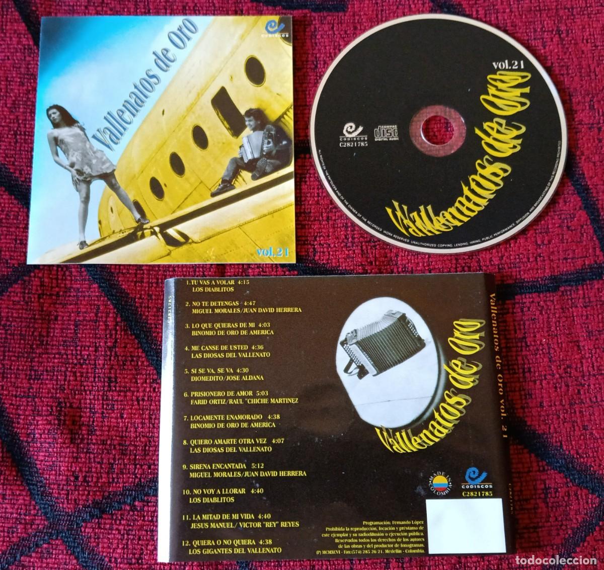 CDs de m&uacute;sica: VALLENATOS DE ORO VOL. 21 CD COLOMBIA 1995 LOS DIABLITOS Binomio De Oro MIGUEL MORALES