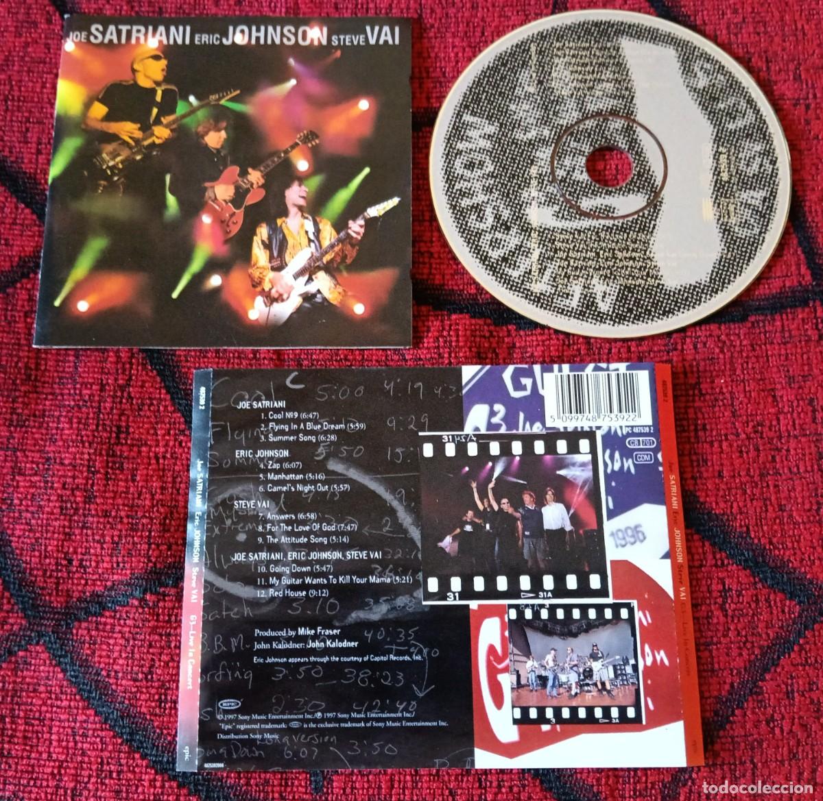 CDs de m&uacute;sica: JOE SATRIANI, ERIC JOHNSON, STEVE VAI **G3 - Live In Concert** CD 1997