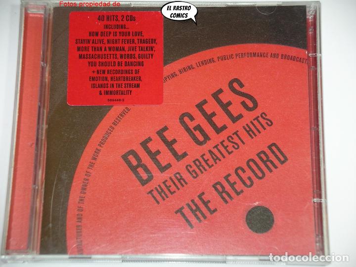 CDs de m&uacute;sica: Bee Gees, Their Greatest Hits, The Record, doble CD, Polydor 2001, excelente estado