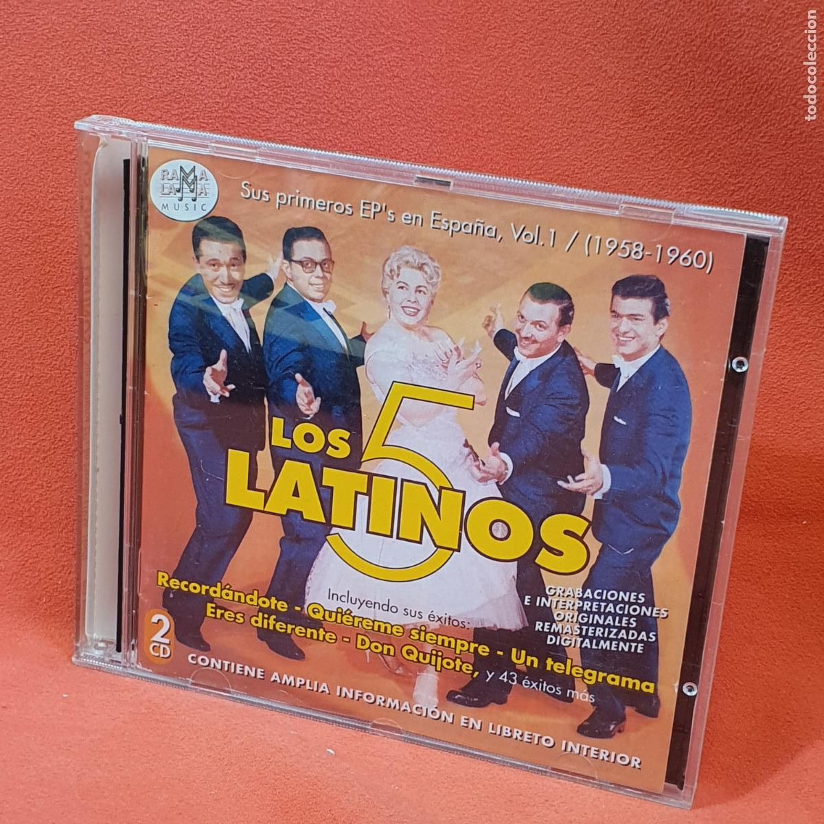CDs de m&uacute;sica: doblDOBLE CD-LOS 5 LATINOS-EXCELENTE-VER FOTOGRAF&Iacute;AS.