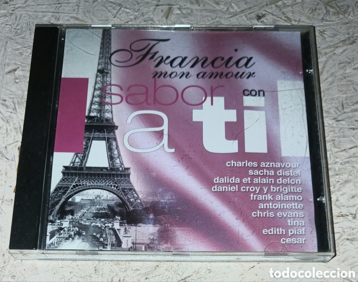 CDs de m&uacute;sica: CD Francia Mon Amour - Sabor a ti - Varios Artistas (Antena 3 / Suevia Films, 2001)