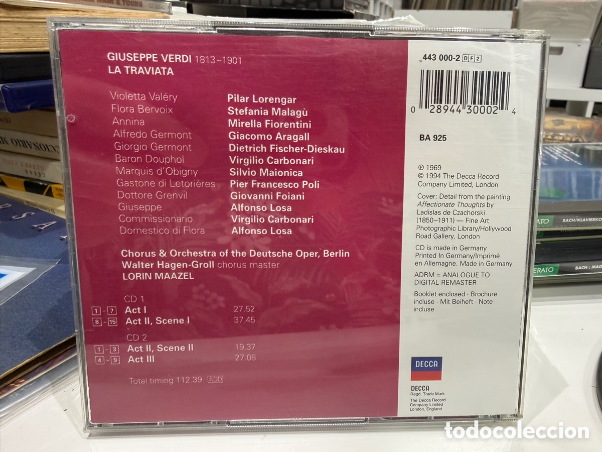 CDs de m&uacute;sica: Verdi - Lorin Maazel - La Traviata (2xCD) - Foto 2