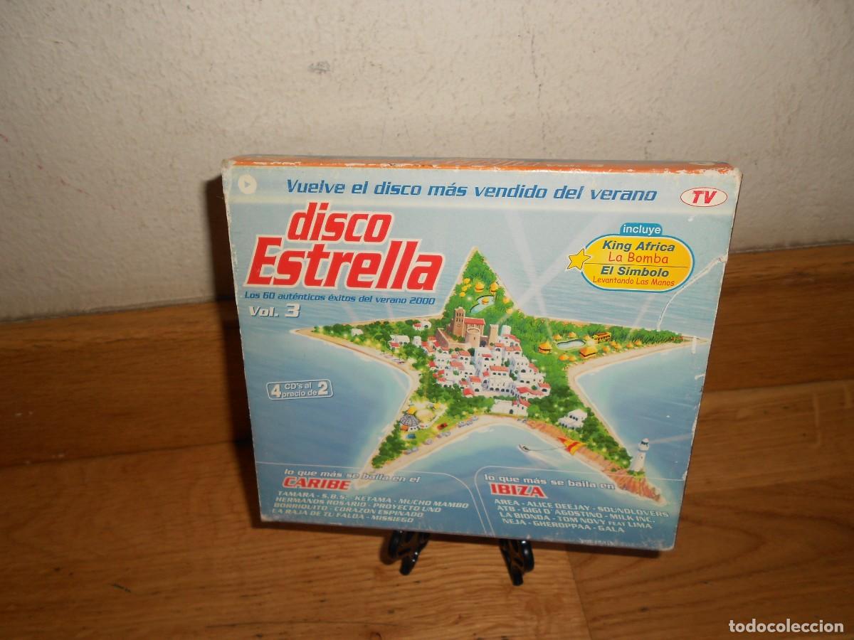 CDs de m&uacute;sica: DISCO ESTRELLA vol. 3 - 4 CDs / los 60 Autenticos Exitos del Verano 2000 - 1&euro;y+