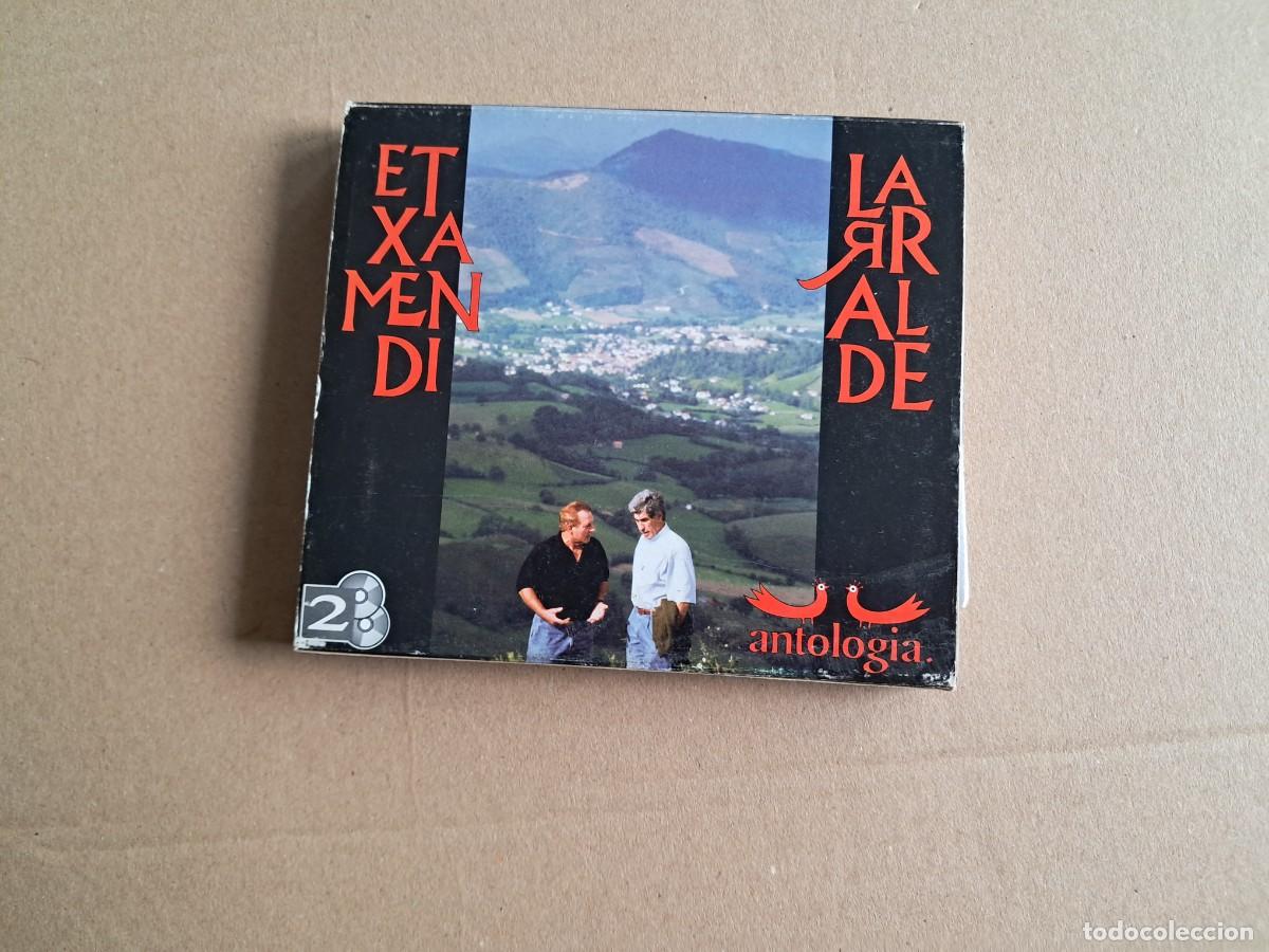 CDs de m&uacute;sica: ETXAMENDI ETA LARRALDE - ANTOLOGIA DOBLE CD 1998 + LIBRETO + HOJA PROMOCIONAL FOLK