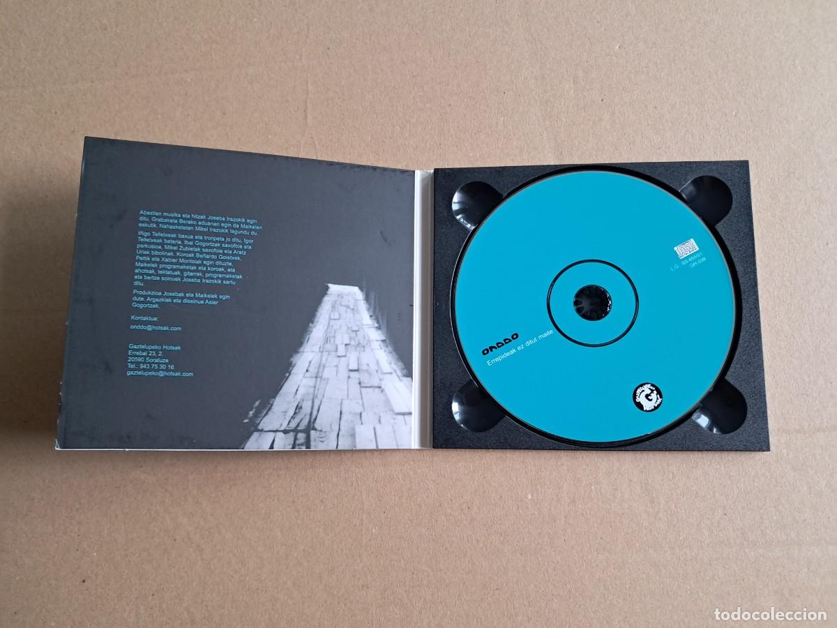 CDs de m&uacute;sica: ONDDO - ERREPIDEAK EZ DITUT MAITE CD DIGIPACK 2001 - Foto 2