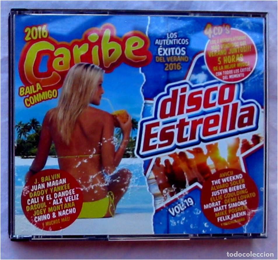 CDs de m&uacute;sica: CARIBE 2016 / DISCO ESTRELLA - 3 CD'S EN CAJA (FALTA 1 CD) - VER DESCRIPCI&Oacute;N Y FOTOS