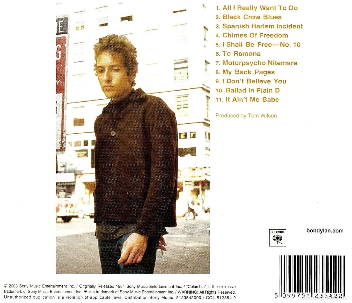 CDs de m&uacute;sica: G487 - BOB DYLAN. ANOTHER SIDE OF BOB DYLAN. CD. - Foto 2