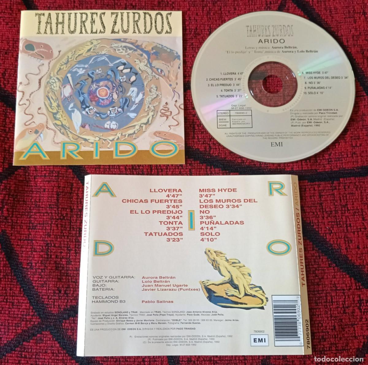 CDs de m&uacute;sica: TAHURES ZURDOS ** Arido ** CD 1992