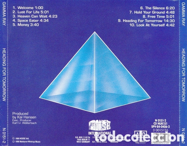 CDs de m&uacute;sica: GAMMA RAY - HEADING FOR TOMORROW - CD - Foto 2