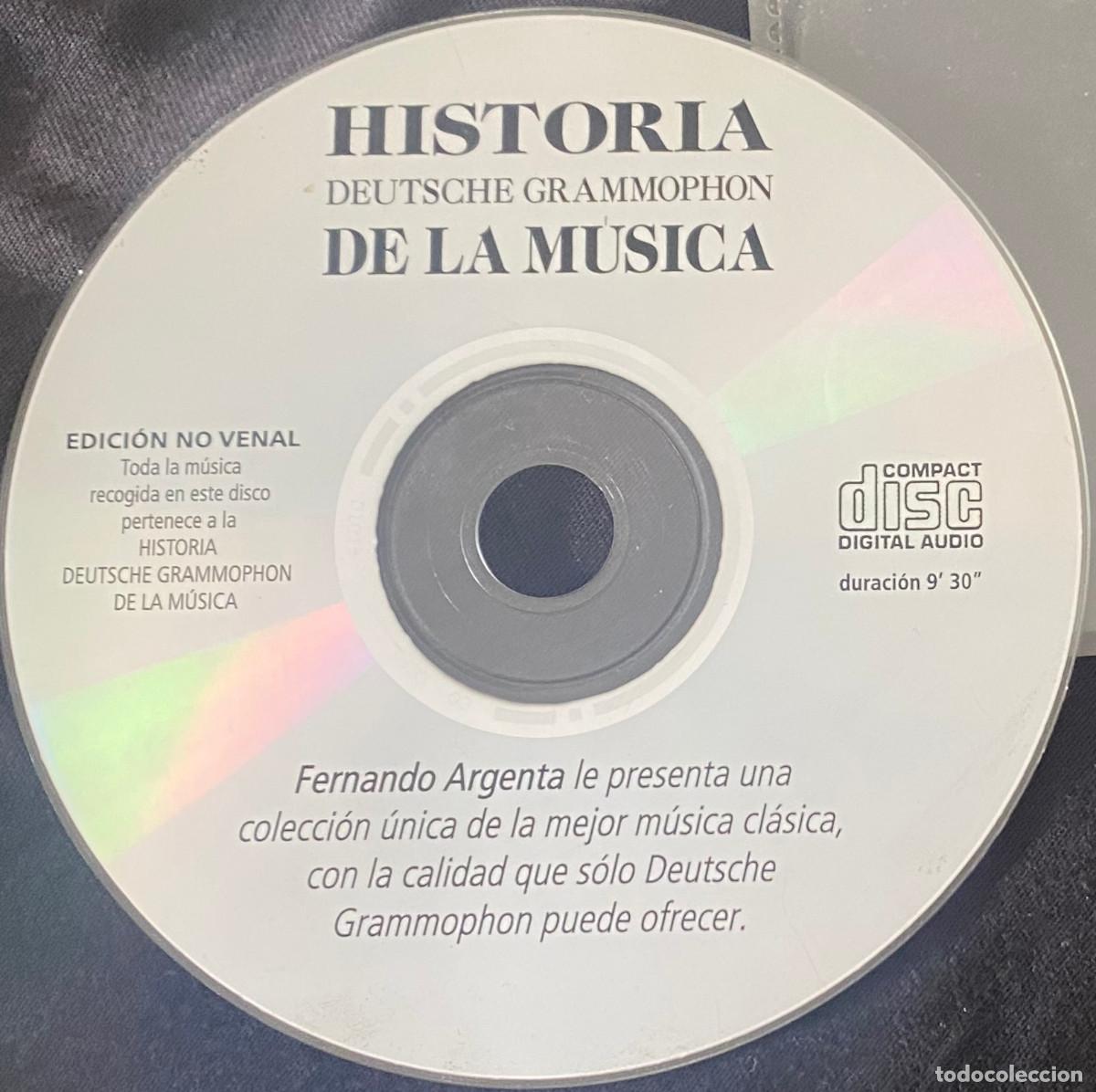 CDs de m&uacute;sica: 'Historia Deutsche Grammophon de la M&uacute;sica'. CD presentaci&oacute;n de colecci&oacute;n narrado por Fdo. Argenta.