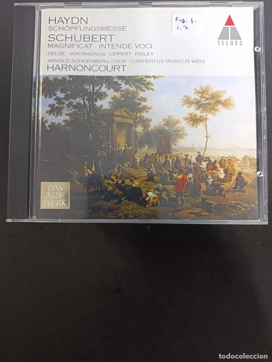CDs de m&uacute;sica: HAYDN: SCH&Ouml;PFUNGSMESSE / SCHUBERT: MAGNIFICAT / INTENDE VOCI. DIR: HARNONCOURT. CONCERTUS MUSICUS WI