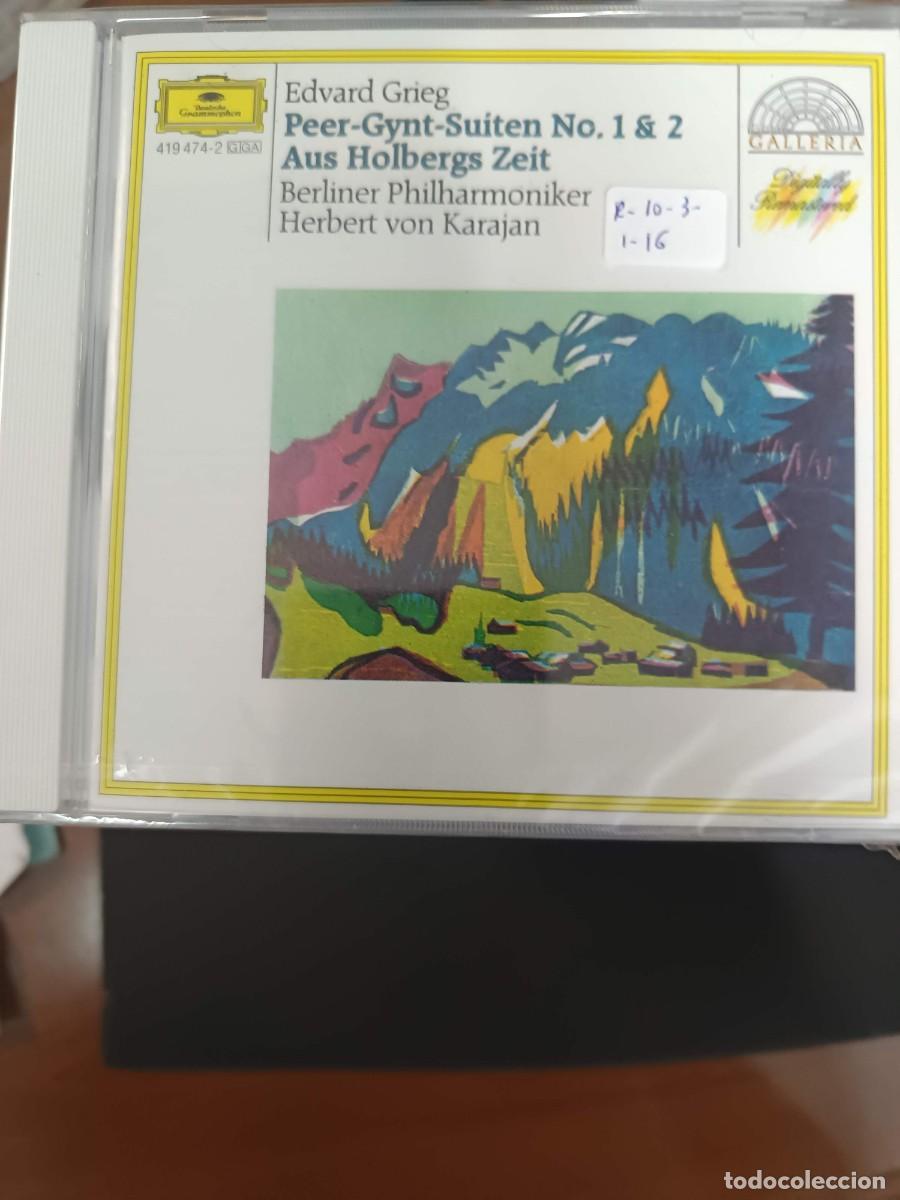 CDs de m&uacute;sica: EDVARD GRIEG: PEER-GYNT-SUITEN N&ordm; 1 & 2 / AUS HOLBERG ZEIT. DIR: KARAJAN. BERLINER PHILHARMONIKER