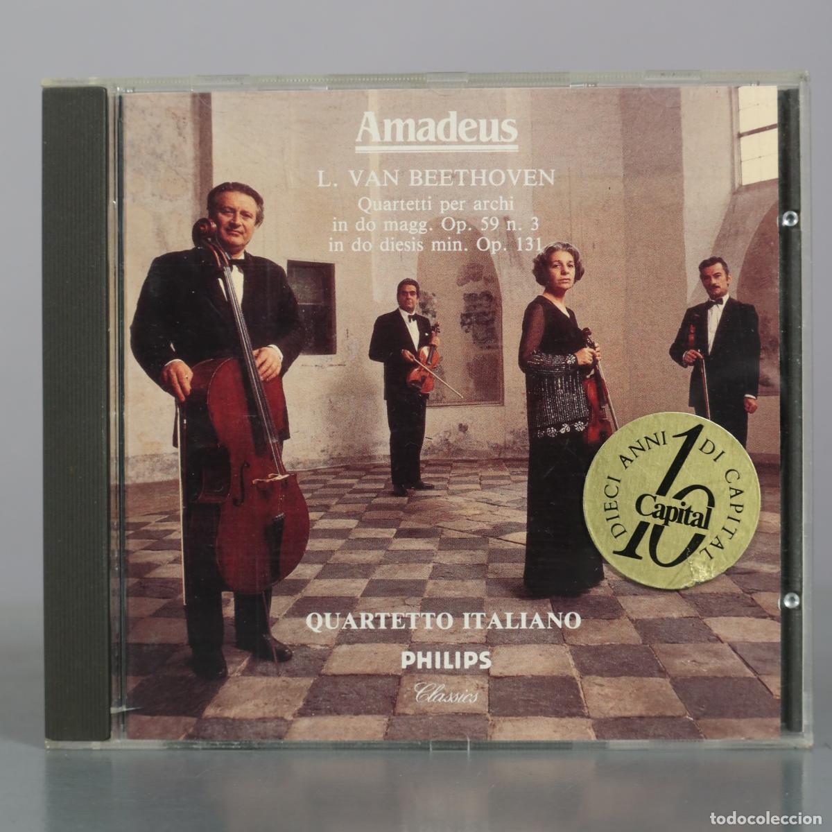 CDs de m&uacute;sica: CD. Quartetti per archi - L. Van Beethoven - Quartetto Italiano - De Agostini - Rizzoli Periodici