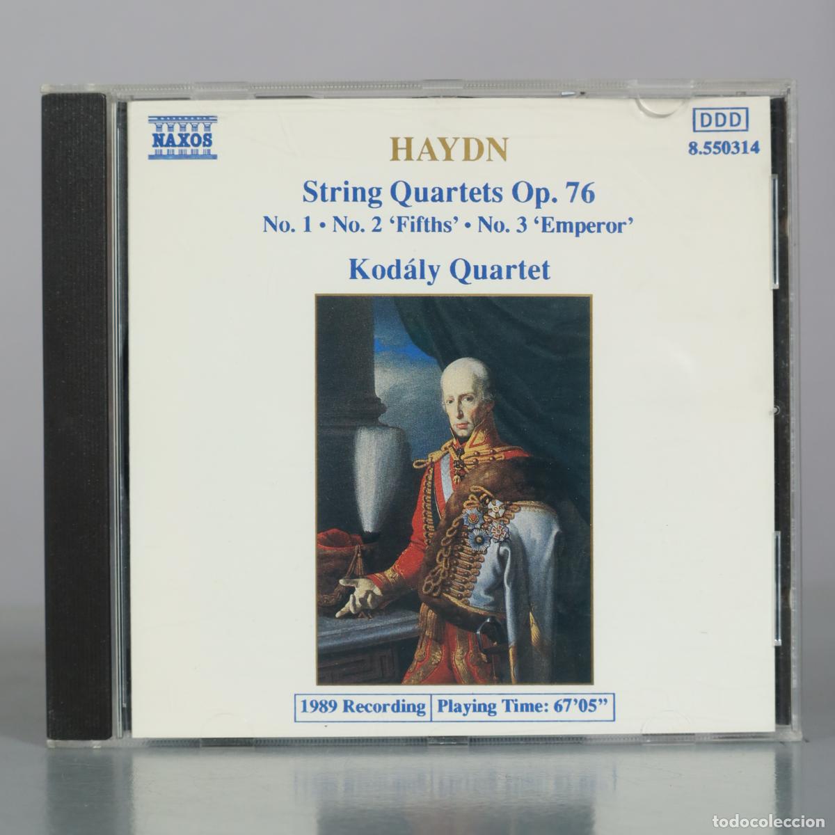 CDs de m&uacute;sica: CD. String Quartets Op. 76 No. 1, No. 2 'Fifths', No. 3 'Emperor' - Haydn - Kod&aacute;ly Quartet - Naxos