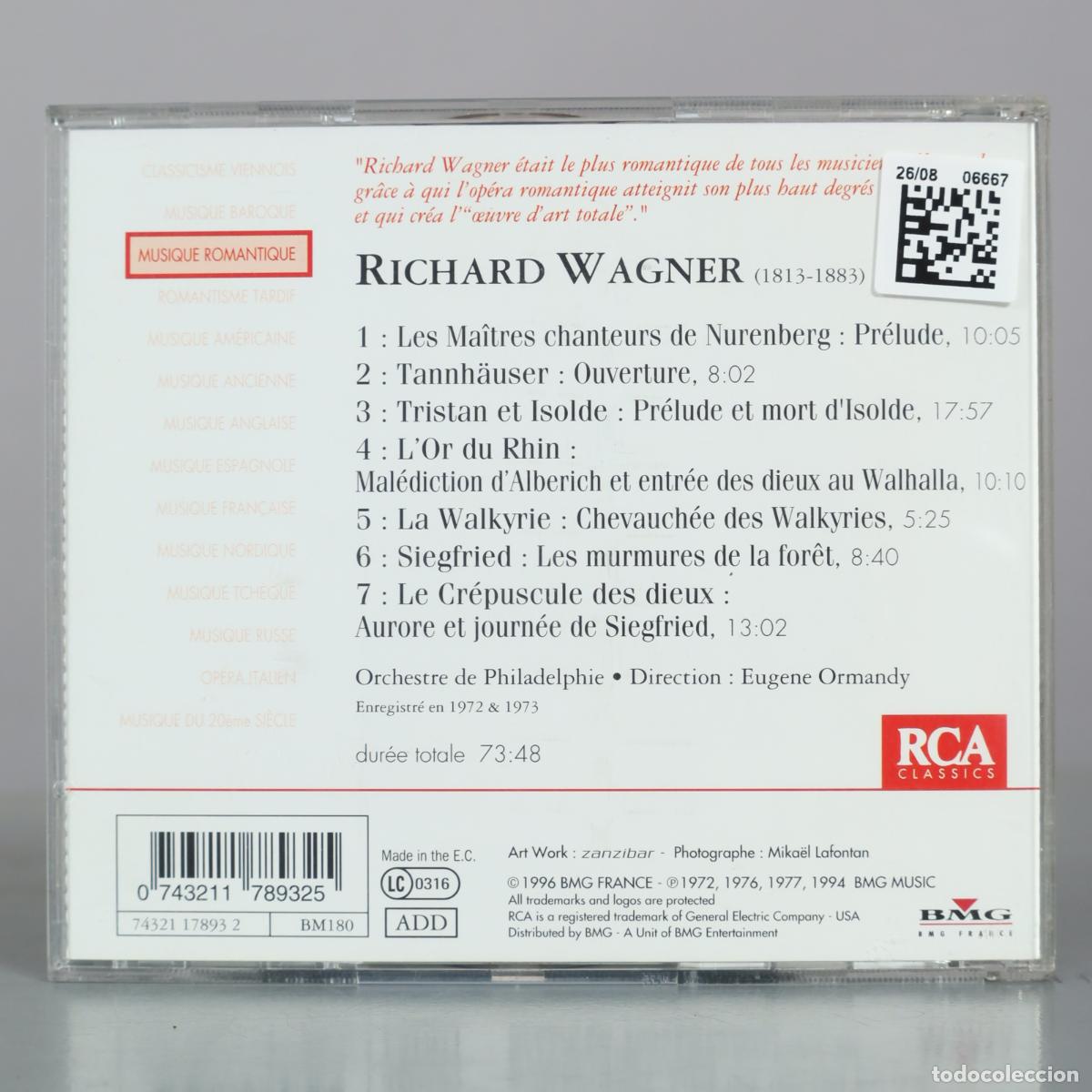 CDs de m&uacute;sica: CD. Wagner - Oeuvres orchestrales - Eugene Ormandy - Orchestre de Philadelphie - RCA Classics - Foto 2