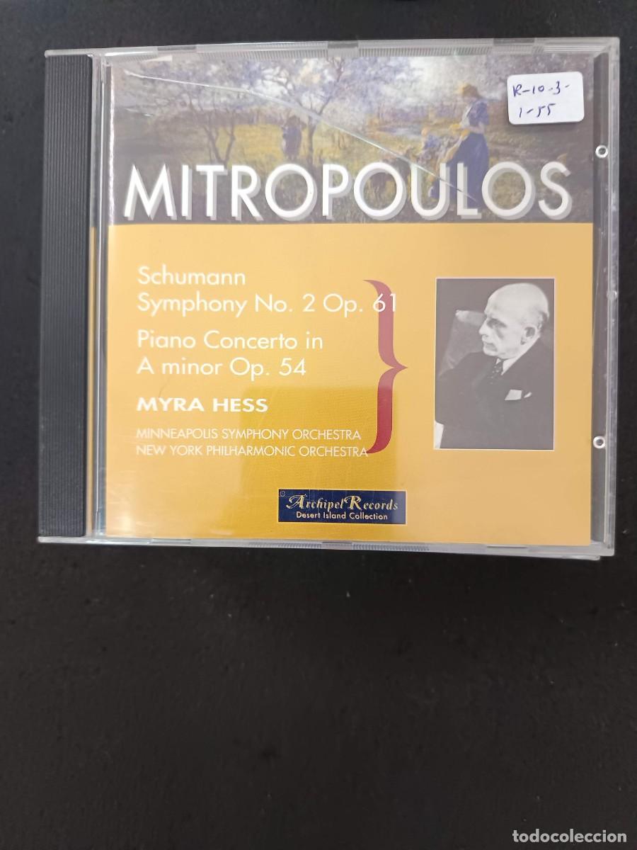 CDs de m&uacute;sica: MITROPOULOS (DIR). SCHUMANN: SYMPHONY N&ordm; 2, OP 61 / `PIANO CONCERTO IN A MINOR, OP 54. PIANO: MYRA H