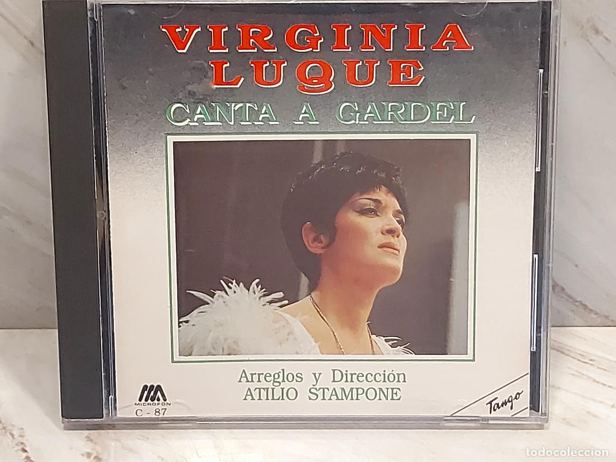 CDs de m&uacute;sica: VIRGINIA LUQUE | CANTA A GARDEL | CD MICROF&Oacute;N 1991 | 12 TEMAS | DE LUJO